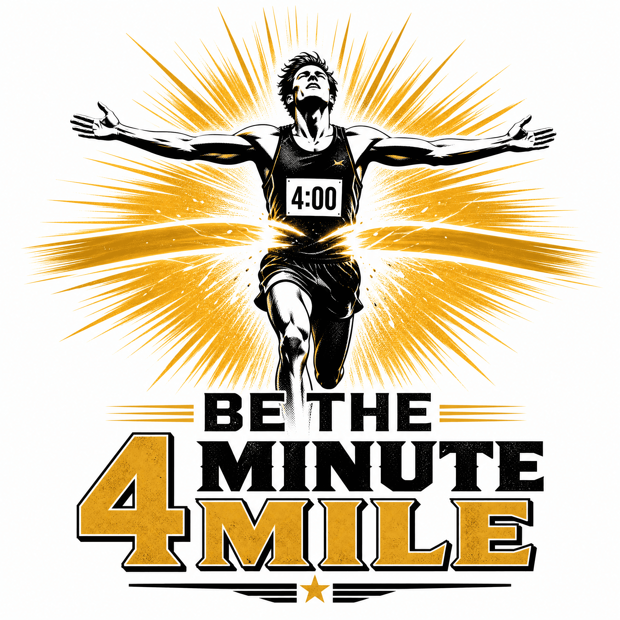 4 Minute Mile T-shirt artwork