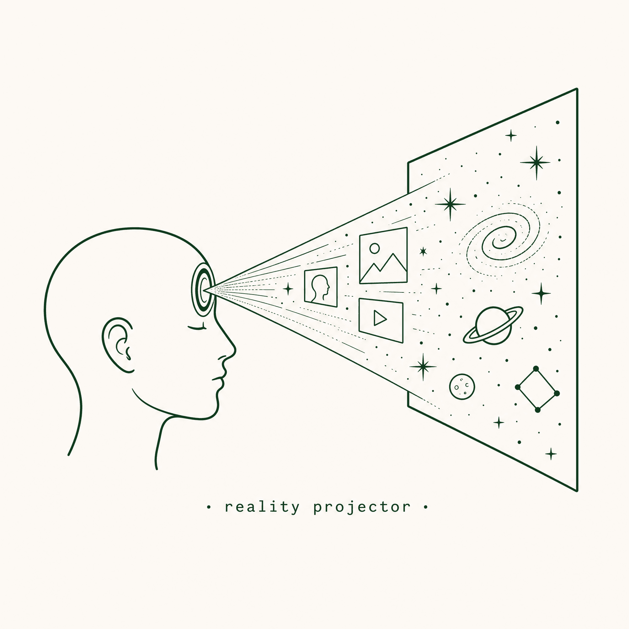Reality Projector T-shirt artwork